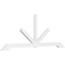 Ekena Millwork Vanguard Architectural Grade PVC Gable Bracket, 108"W x 40 1/2"H x 2"D x 4"F, 9/12 Pitch GBP108X41X0204VAN00 - alternate 1